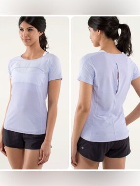 EUC Lululemon Run: Fast Track Short Sleeve *Cool Breeze (US 8)